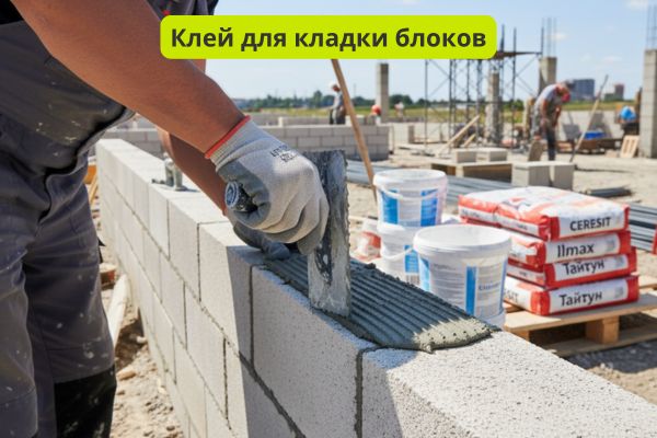 Клей для кладки блоков фото